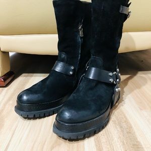 A.S.98 Leather Studded Boots EU 38